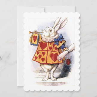 Invitation Nivens McTwisp le lapin Alice au pays des merveill