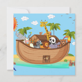 Invitation Noah's Ark Personalize Custom