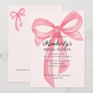 Invitation Noce Coquette Rose Arc-en-ciel