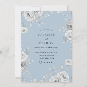 Invitation Noces au Pétales de Bleuet