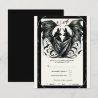 Noces Chauves-Souris Amour Gothique Crème Noir Arg