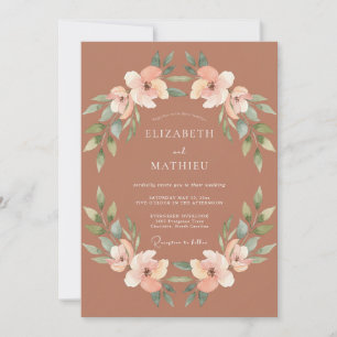 Invitation Noces d'automne en Terracotta Dusty Peach