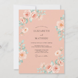 Invitation Noces de fleur de pêcher