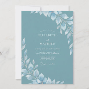Invitation Noces de la Sauge au Feuillage d'Ardoise d'Acier