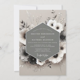 Invitation Noces de l'Anémone en Étain