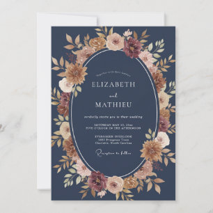Invitation Noces de l'Étreinte Florale d'Améthyste de la Mari