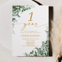 Noces de première année de mariage Eucalyptus Vert