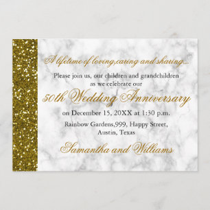 Invitation Noces d'or 50e anniversaire de mariage