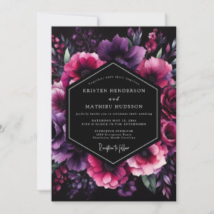 Invitation Noces Fleur de Prunier Nocturne