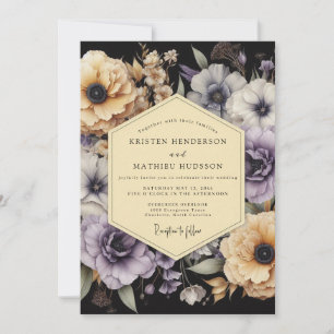 Invitation Noces Lavande Or Nocturne