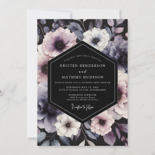 Invitation Noces Nocturne Periwinkle Prune