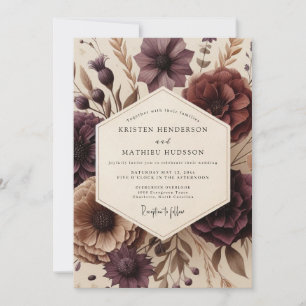 Invitation Noces Romance d'Automne Fleur de Prunier