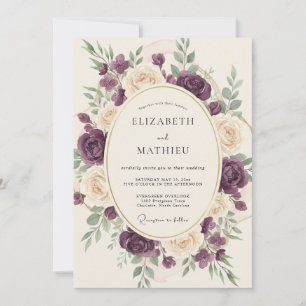 Invitation Noces Romantiques à la Fleur de Prunier