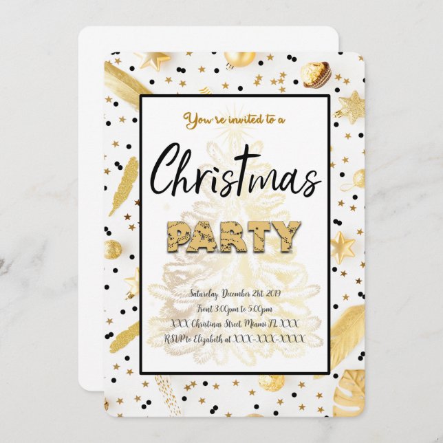 Invitation Noël (Devant / Derrière)