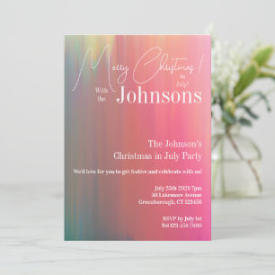 Invitation Noël à la fête de juillet