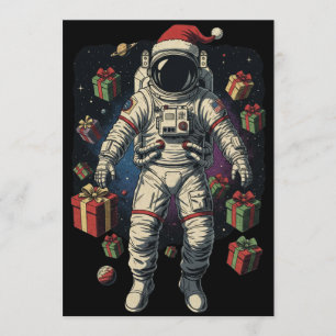 Invitation Noël Astronaute de Noël