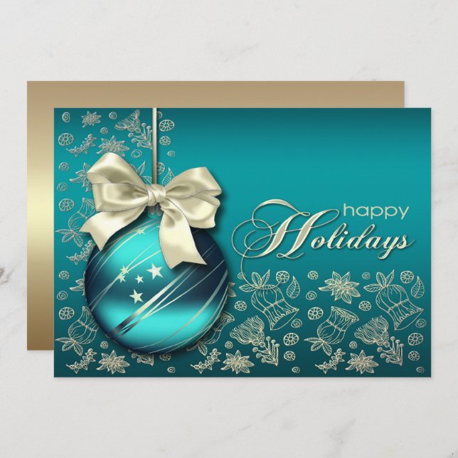 Invitation Noël Bauble Noël Fête de Noël (Devant / Derrière)