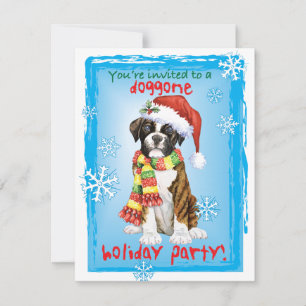 Invitation Noël Boxer Holiday