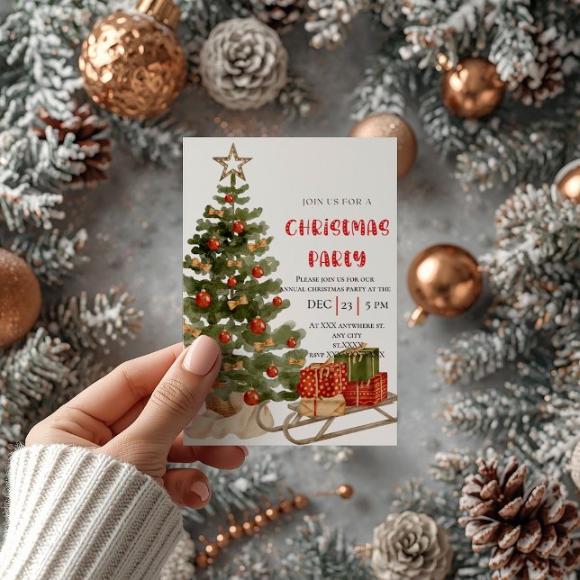 Invitation Noël Bright Fête Noël Bake (Créateur téléchargé)