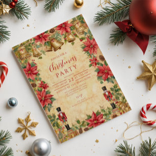 Invitation Noël Casse-Noisette Poinsettia