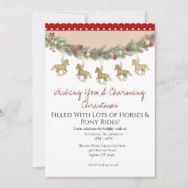 Invitation Noël Charming Horse