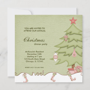 Invitation Noel Christmas Dinner