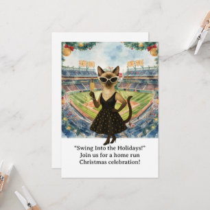 Invitation Noël de baseball à thème pour les Amoureux de les