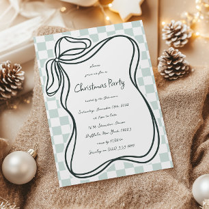 Invitation Noël de la charpente de la mâchoire dessinée à la 