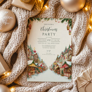 Invitation Noël du village à l'ancienne