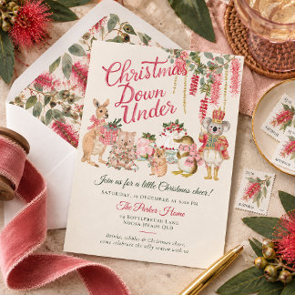 Invitation Noël en Australie Fête de vacances australienne