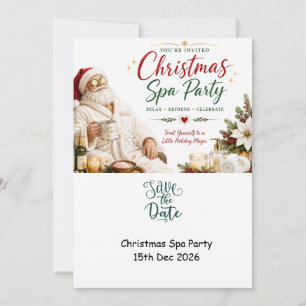 Invitation Noël en juillet avec PÈRE NOËL Sauvegarder la date