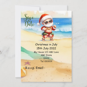 Invitation Noël en juillet avec SANTA CLAUS Enregistrer la da
