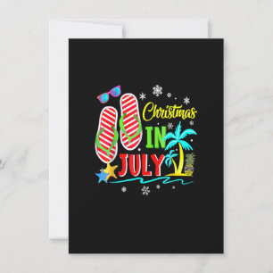 Invitation Noël En Juillet Flip Flops Funny Beach Summer Va