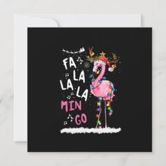 Invitation Noël - Fa-La-La Mingo Flamant Avec Noël