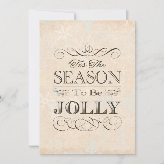 Invitation Noël Fête C'est la saison pour être Jolly (Devant)