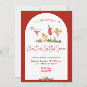 Invitation Noël Fête Cocktail Noël Travail de Noël