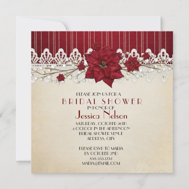 Invitation Noël Fête des mariées de vacances d'hiver (Devant)