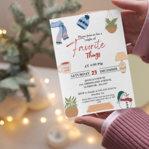 Invitation Noël Fêtes Favoris choses festives favoris