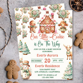 Invitation Noël Gingerbread Cookies Baby shower Party