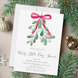 Invitation Noël Joyeux petit Baby shower