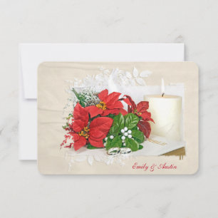 Invitation Noël mariage RSVP