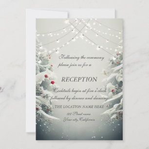 Invitation Noël Merveilleux, Réception de Mariage avec Guirla