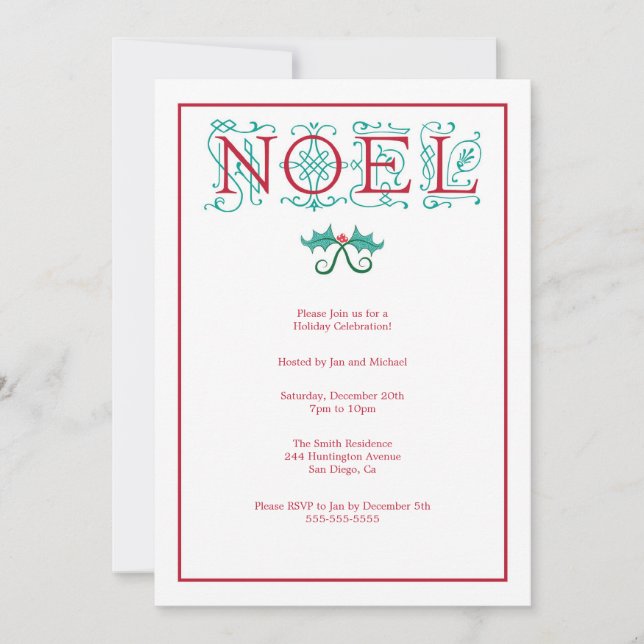 Invitation Noël Noel pour Noël (Devant)