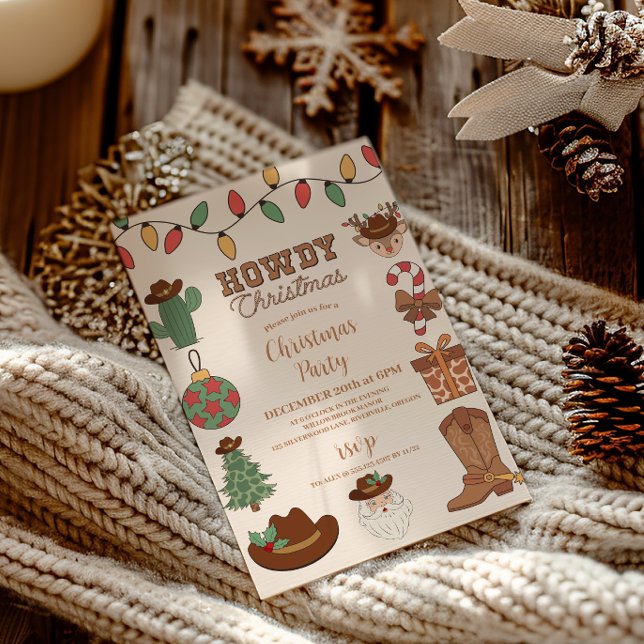 Invitation Noël occidental rustique (Créateur téléchargé)