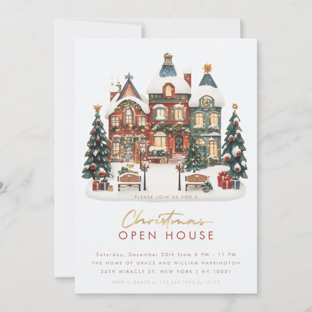 Invitation Noël Ouverture Noël (Devant)