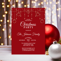 NOËL PARTI ROUGE Gold Parties scintillant Étoiles
