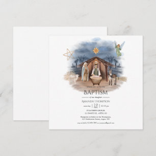 Invitation Noël religieux Nativité Naissance Jésus-Christ Dan