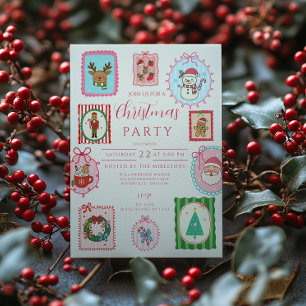 Invitation Noël Rétro Fantaisiste