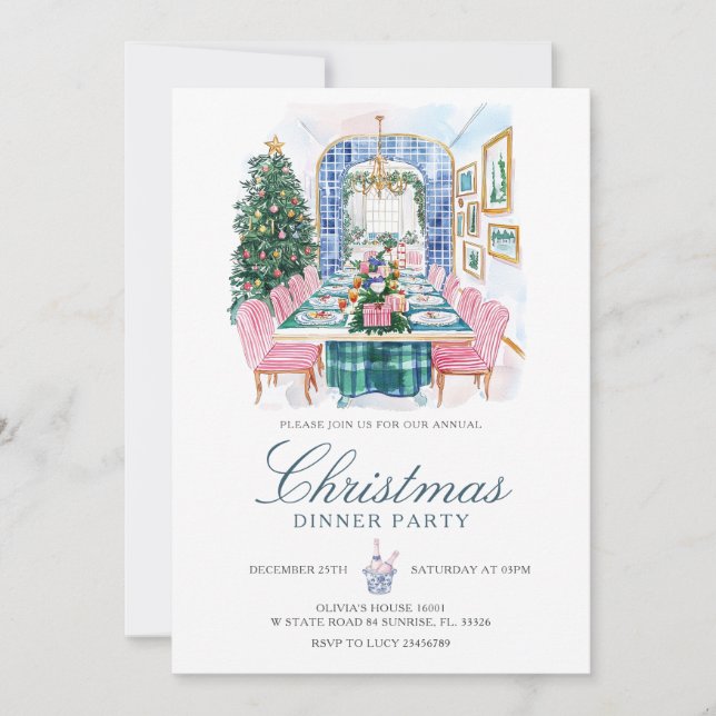Invitation Noël Russe Accueil Famille Dîner férié (Devant)