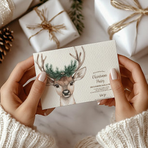 Invitation Noël rustique Festif Cosy